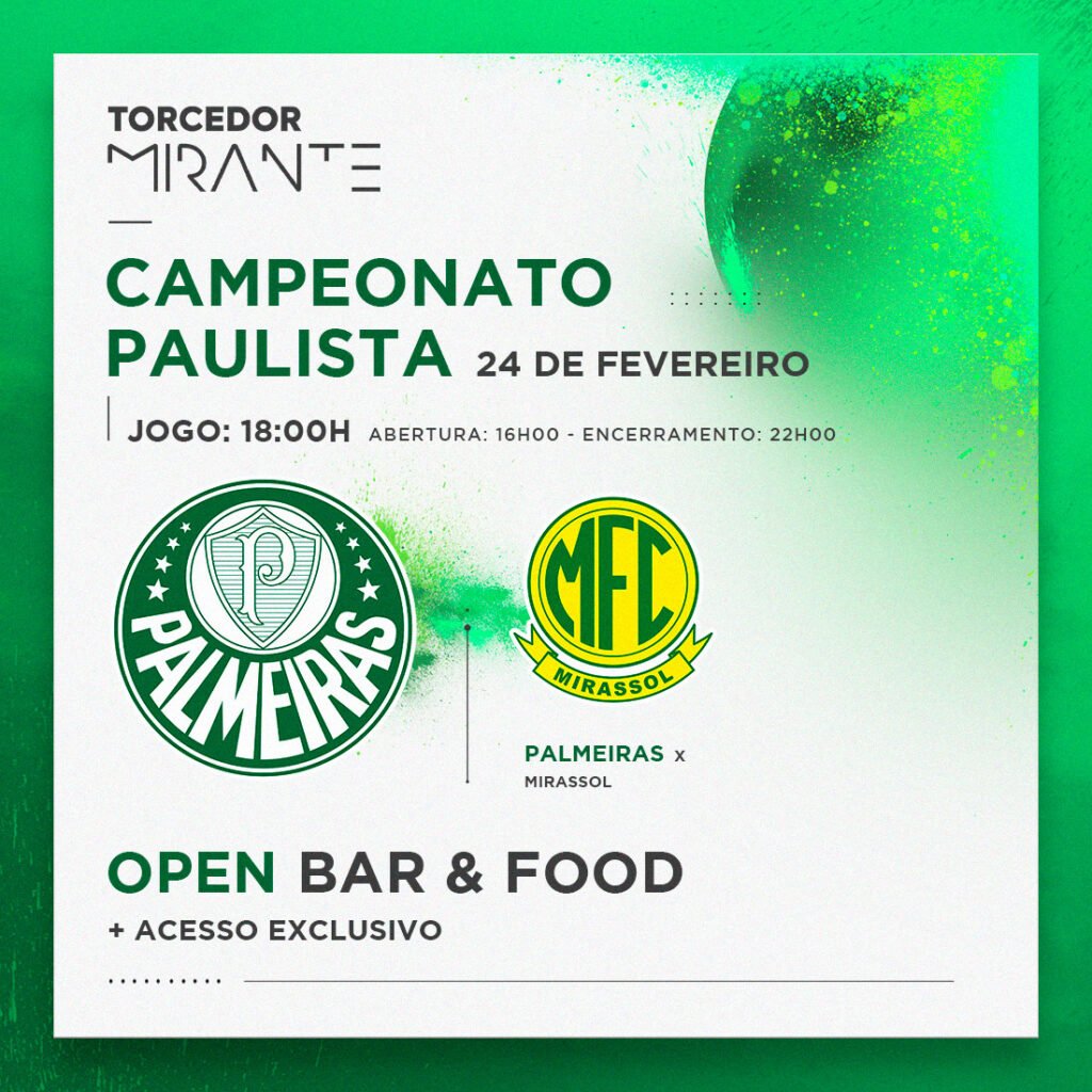 Torcedor Mirante Palmeiras: Ingressos avulsos disponíveis!